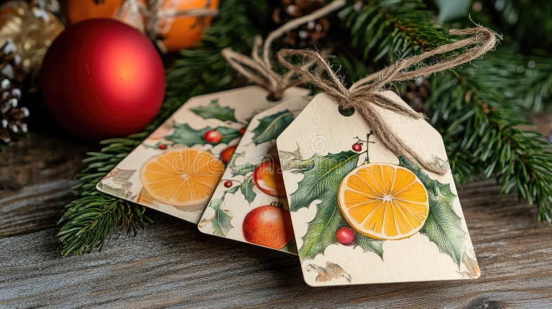 Personalized gift tags royalty free illustration