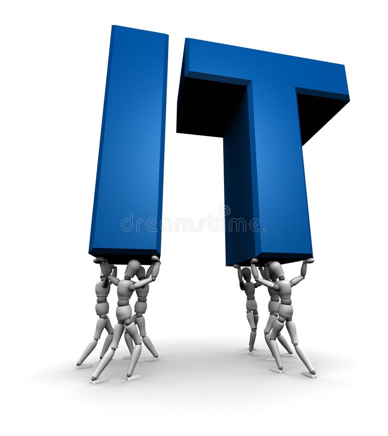 Personas de la gente que las levanta (tecnología de la información) stock de ilustración Personas de la gente que las levanta (tecnología de la información) stock de ilustración