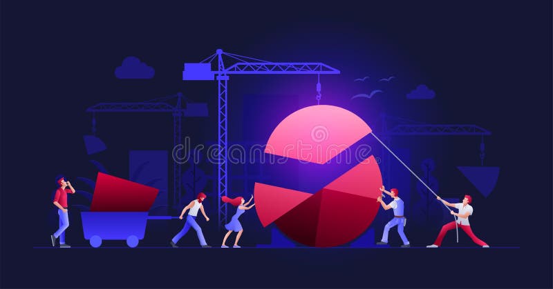 Personas del asunto que trabajan junto ilustración del vector Personas del asunto que trabajan junto ilustración del vector