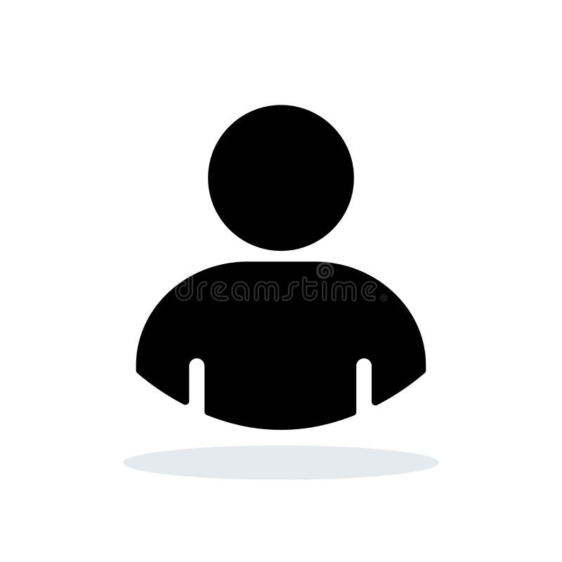 Personensymbol auf weißem Hintergrund lizenzfreie abbildung