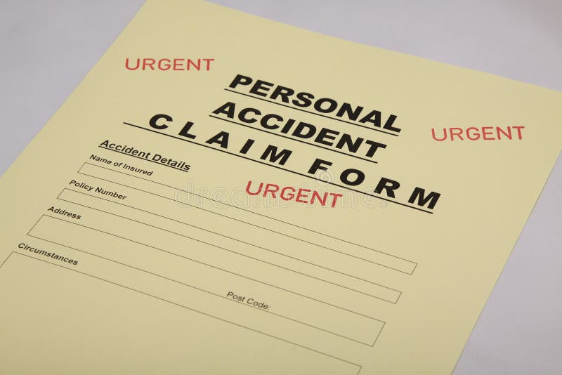 Personlig försäkring för olycksreklamationsdatalista