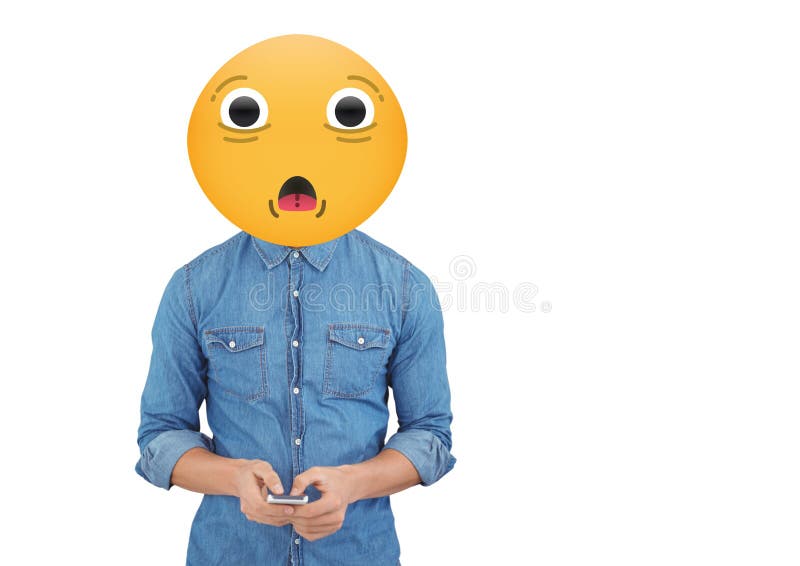 Personne d'emoji de surprise illustration de vecteur