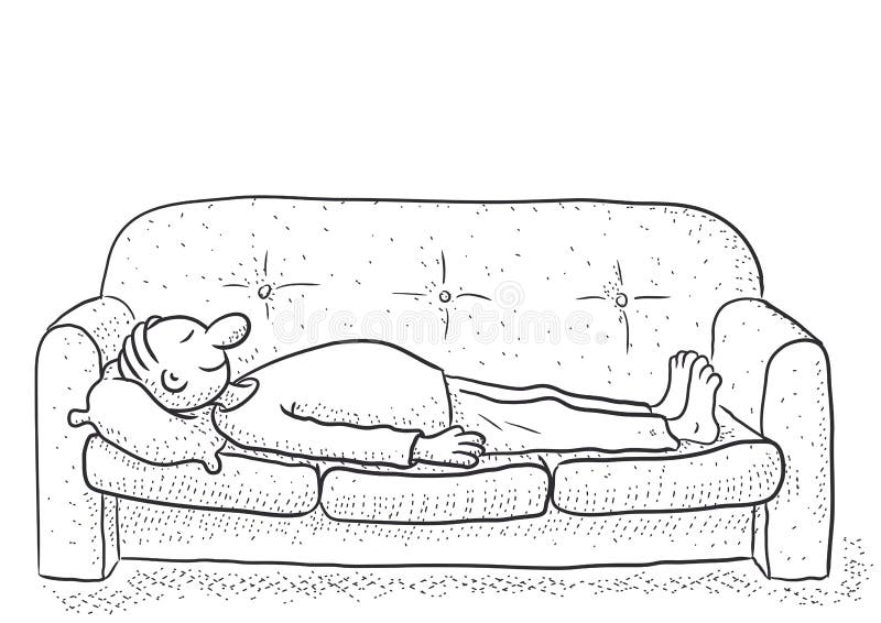 Personne De Sommeil Illustration De Vecteur Illustration Du Concept