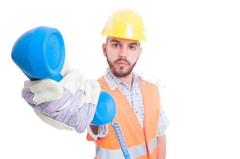 Personne ou aide de contact pour l'entreprise de construction photographie stock Personne ou aide de contact pour l'entreprise de construction photographie stock
