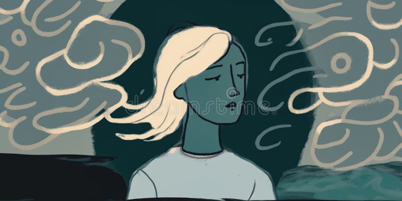 Personne pratiquant la pleine conscience ou la méditation illustration libre de droits
