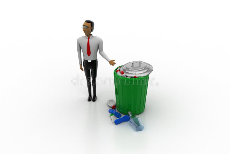 Personne Se Tenant A Cote D Une Poubelle Illustration Stock Illustration Du Humorous Ordures Personne Se Tenant A Cote D Une Poubelle Illustration Stock Illustration Du Humorous Ordures