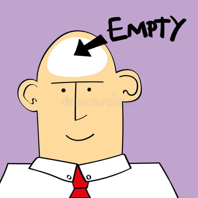 Personne sotte illustration de vecteur. Illustration du cerveau 71534395