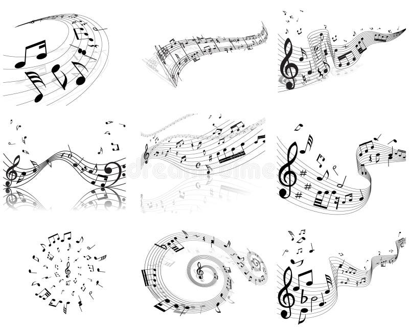 Portée musicale illustration stock