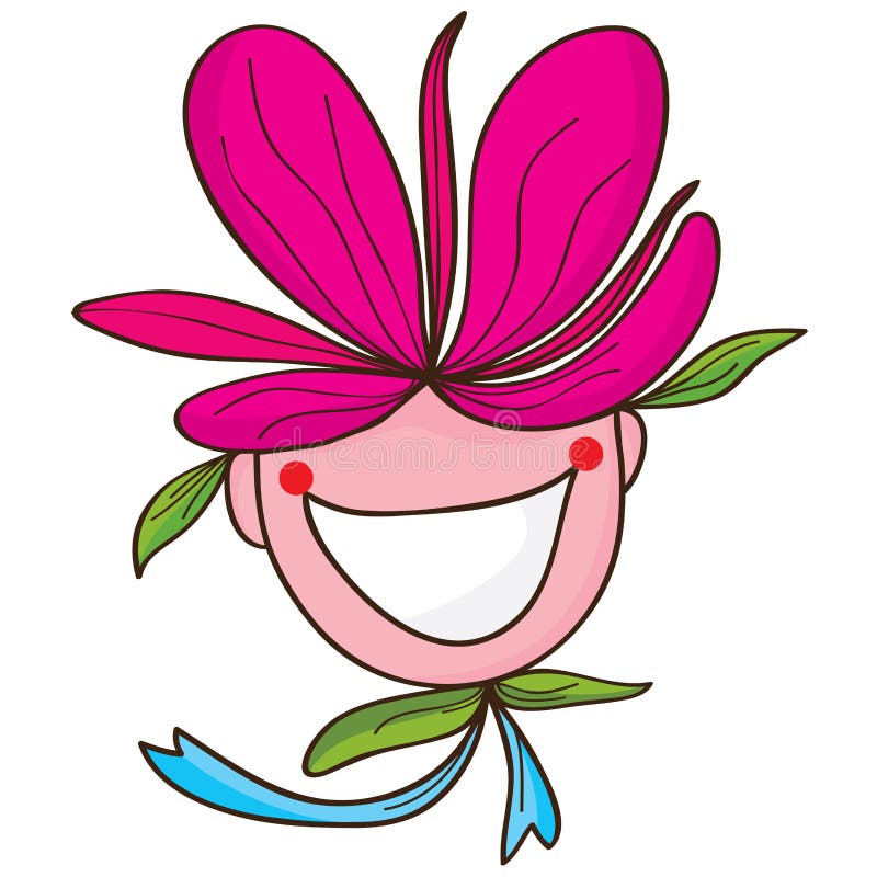 Personnes de fleur heureuses illustration stock Personnes de fleur heureuses illustration stock