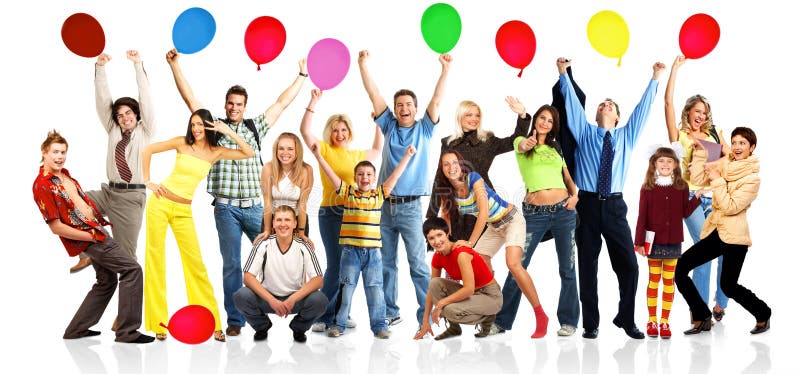 Personnes heureuses avec des billes photos libres de droits Personnes heureuses avec des billes photos libres de droits