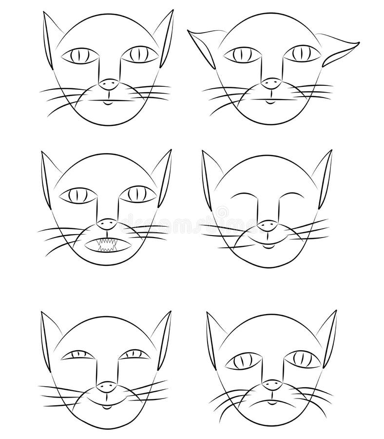 Persons cats stock vector. Illustration of elegant, cute - 23312886