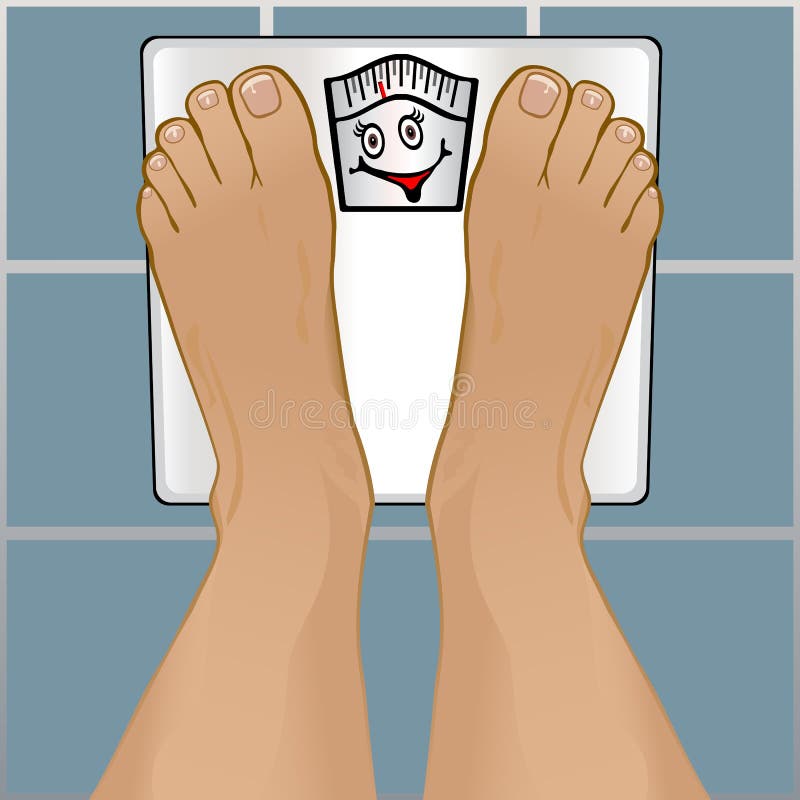 Vector Feet on the Scale. Concept of Weight Loss Stock Illustration -  Illustration of loss, machine: 72291186