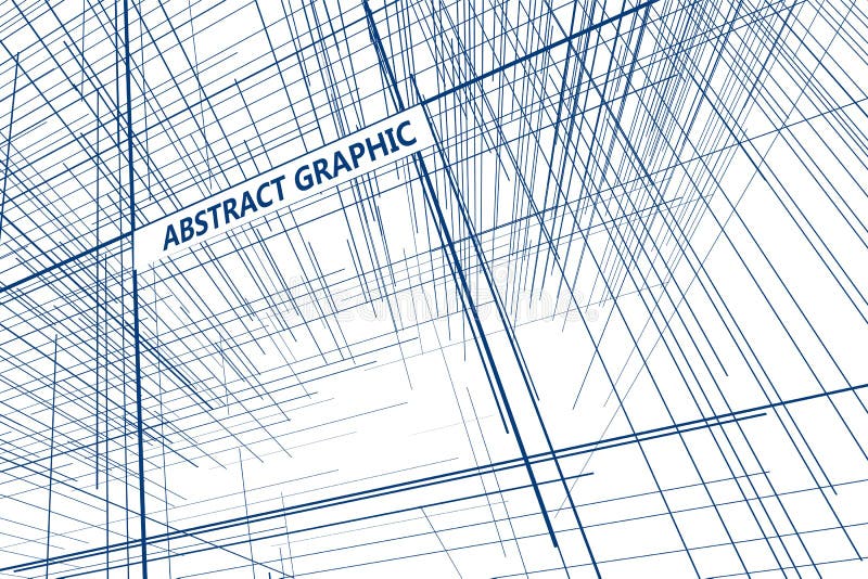 Perspectiva das linhas compostas do projeto gráfico abstrato
