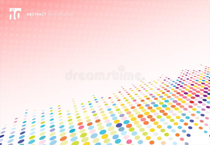 Perspectiva de semitono colorida abstracta del modelo de puntos de la textura en p libre illustration Perspectiva de semitono colorida abstracta del modelo de puntos de la textura en p libre illustration