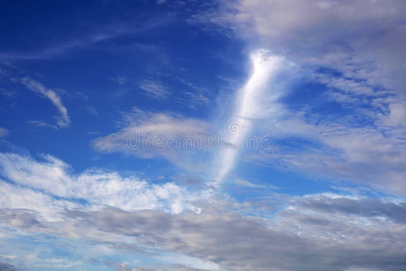 The Perspective of Beautiful Clouds in the Blue Sky Stock Image Image