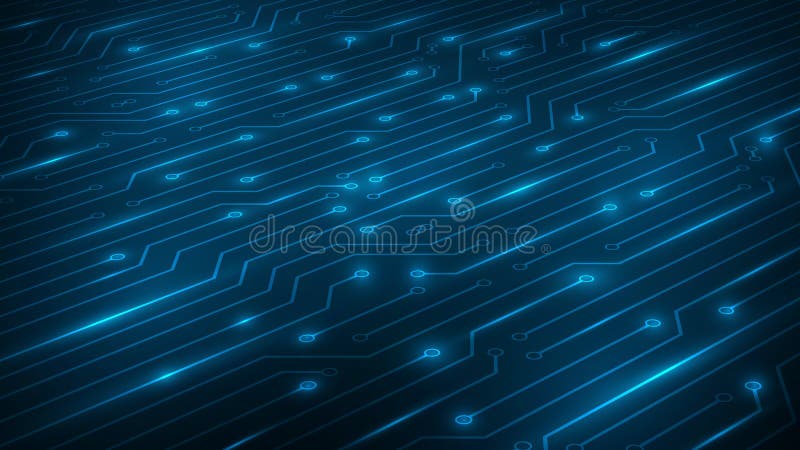 Perspective blue abstract circuit bord technology background,cyberspace technology background,speed data transfer technology royalty free illustration