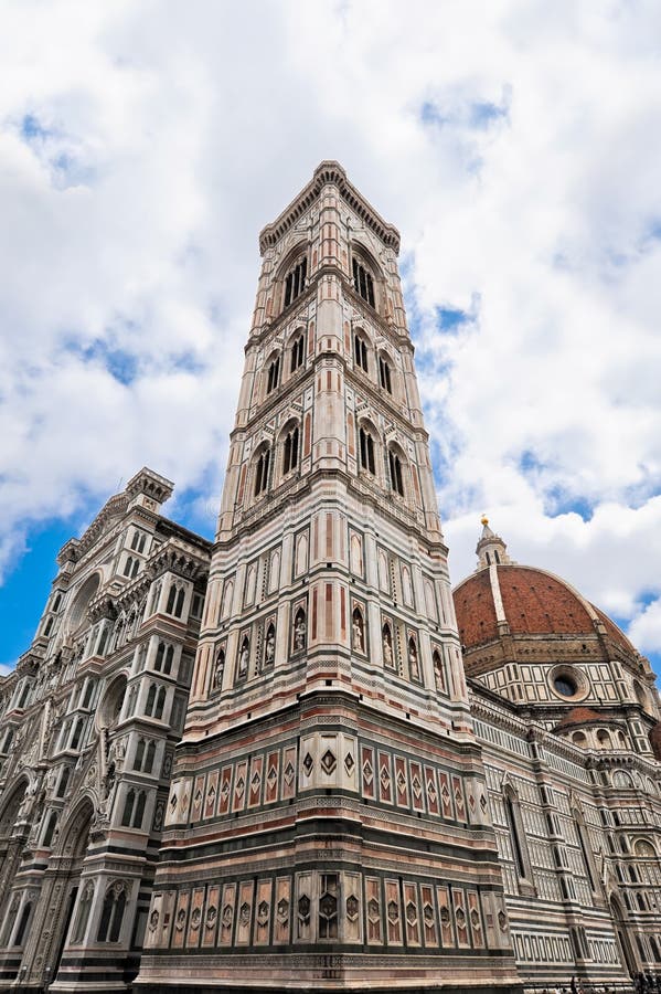 The perspective of the Giotto Bell Tower in Florence