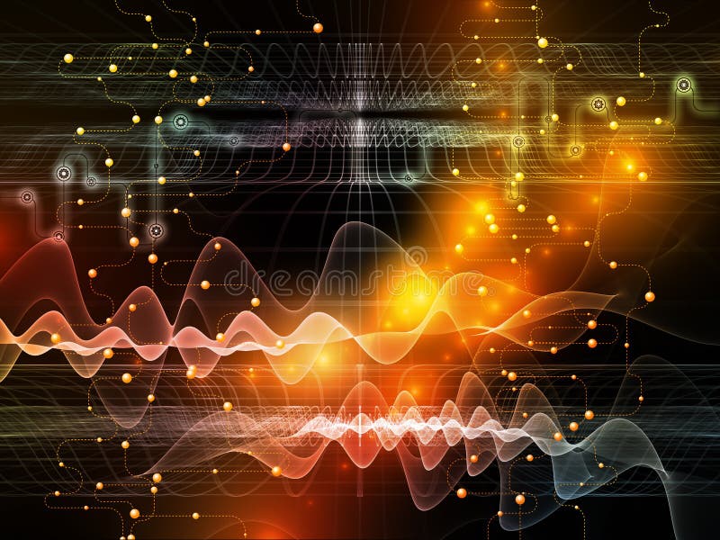 Perspectives of Data Transfers. Connected World series. Backdrop composed of network diagrams , hi-tech symbols and fractal patterns and suitable for use in the projects on modern technology, education and computer communications