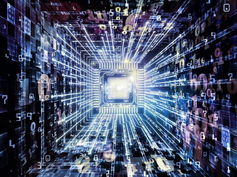 Perspectives of Digital Processor stock illustration