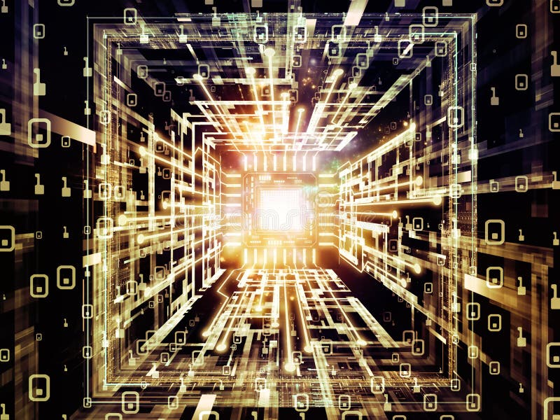 Perspectives of Digital Processor stock illustration