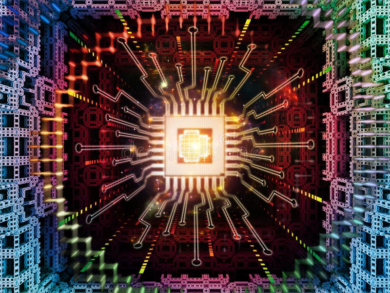 Perspectives of Digital Processor royalty free illustration