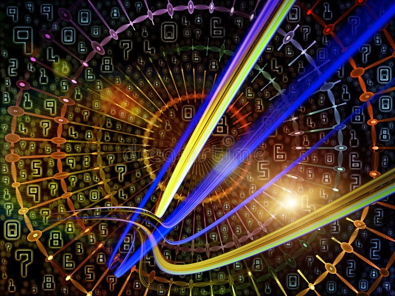 Perspectives of Digital World royalty free illustration