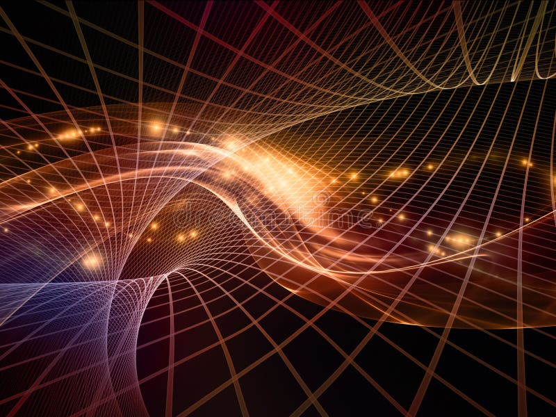 Perspectives of Fractal Realms stock illustration
