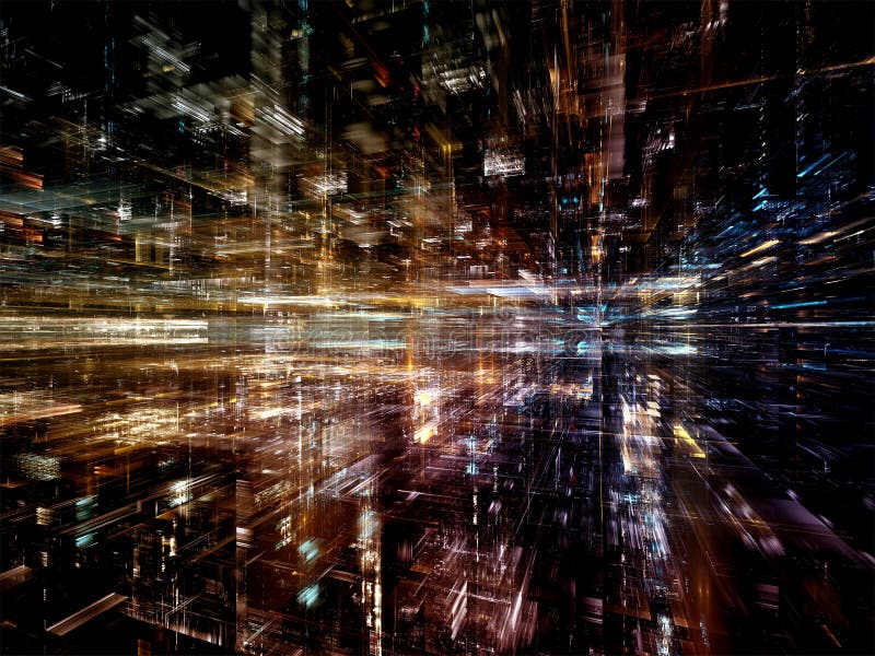 Perspectives of Virtual World stock illustration