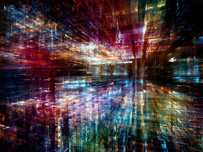 Perspectives of Virtual World stock illustration