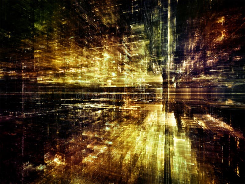 Perspectives of Virtual World stock illustration