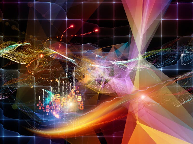 Perspectives of Virtual World stock illustration