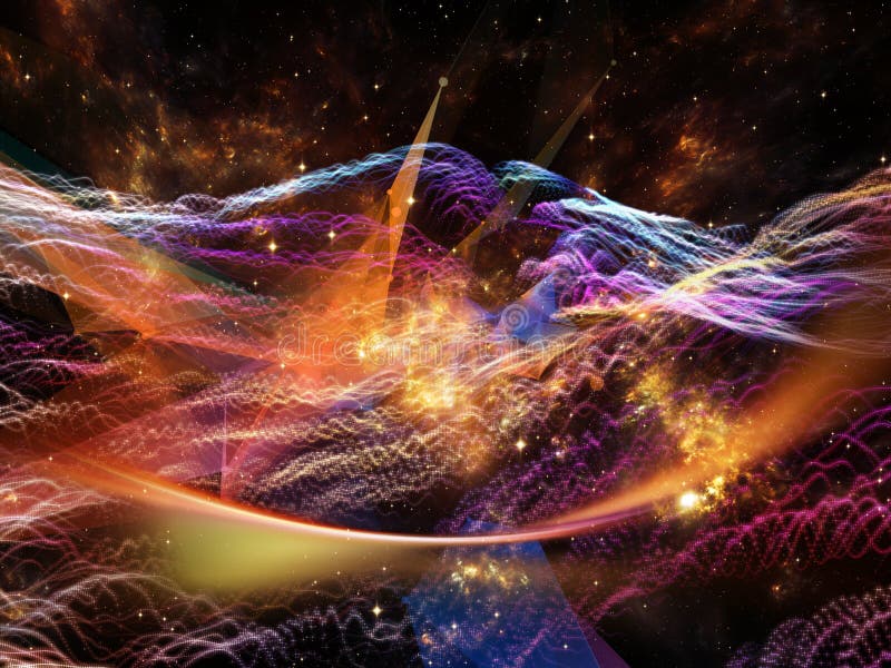 Perspectives of Virtual World stock illustration