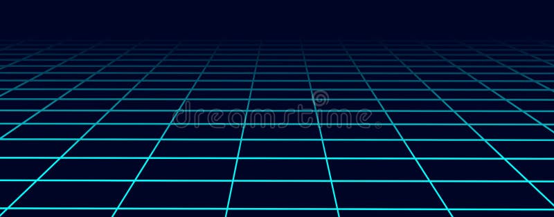 Perspektywiczny błękitny siatki tło Abstrakcjonistyczny futurystyczny siatek 1980s styl r?wnie? zwr?ci? corel ilustracji wektora royalty ilustracja Perspektywiczny błękitny siatki tło Abstrakcjonistyczny futurystyczny siatek 1980s styl r?wnie? zwr?ci? corel ilustracji wektora royalty ilustracja