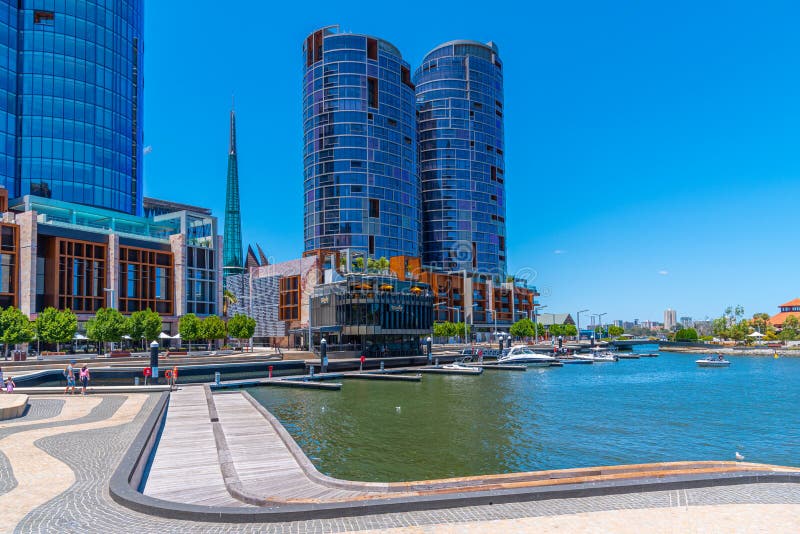 PERTH, AUSTRALIA, JANUARY 18, 2020 Hotel and Office Building at