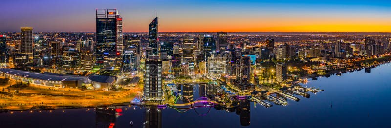 Perth City Skyline Sunrise