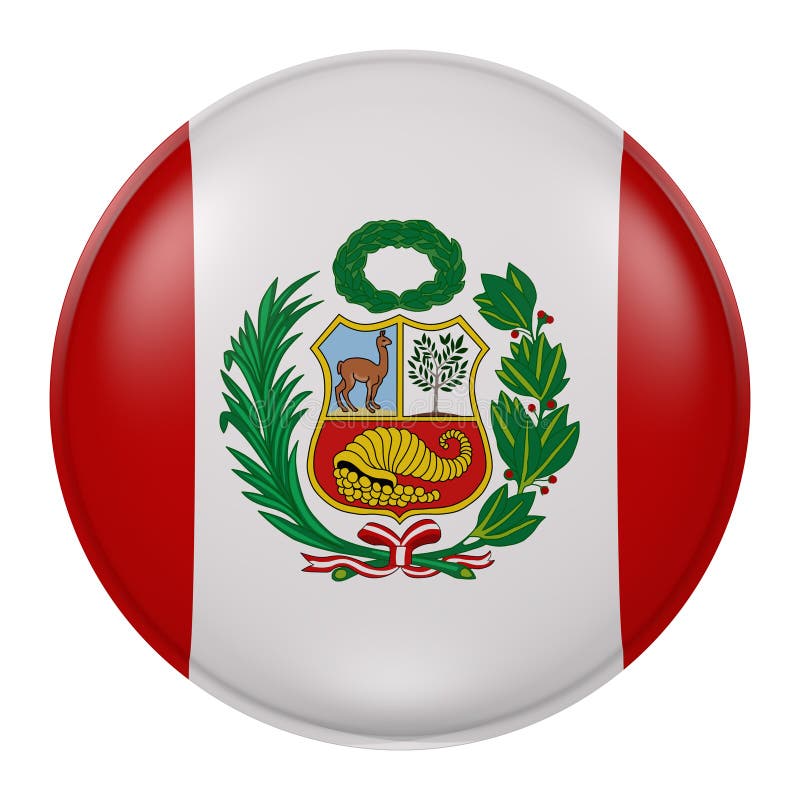 Peru national flag button stock illustration. Illustration of american ...