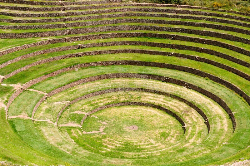 Peru, Sacred Valley Inca Laboratory of Agriculture Stock Photo Image
