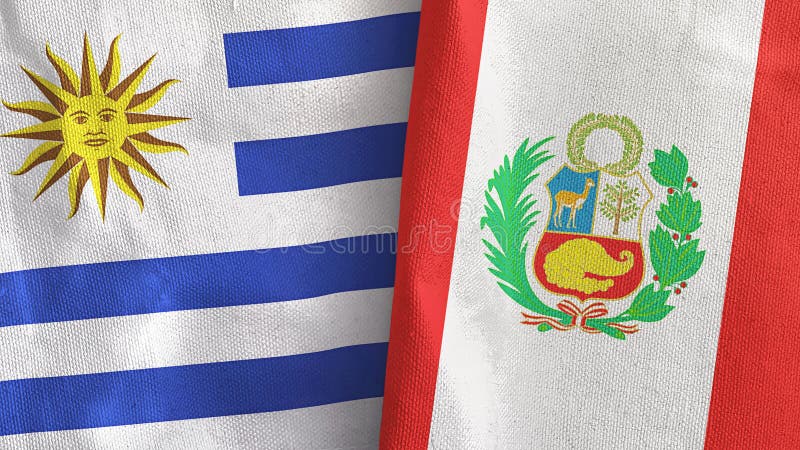 Peru Vs Uruguay Soccer Match, National Colors, National Flags, Soccer