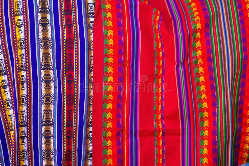 Peruviaanse Stoffen stock fotografie Peruviaanse Stoffen stock fotografie