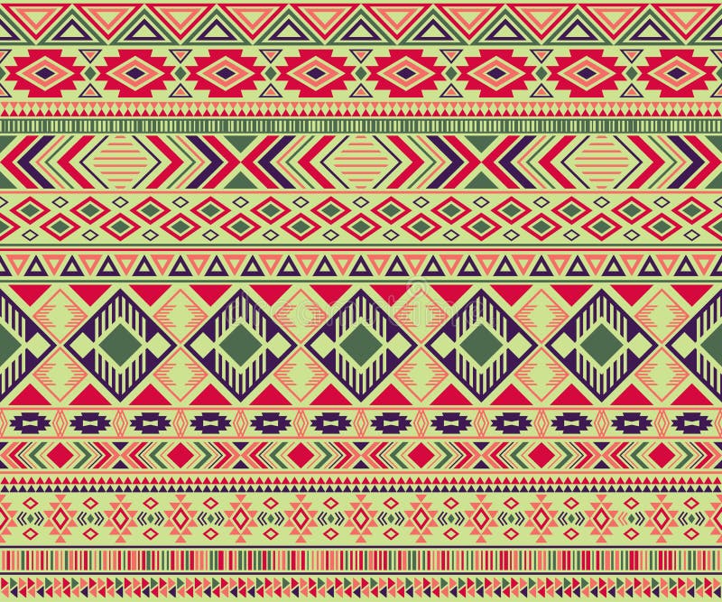 American Indian Pattern Tribal Ethnic Motifs Geometric Vector ...