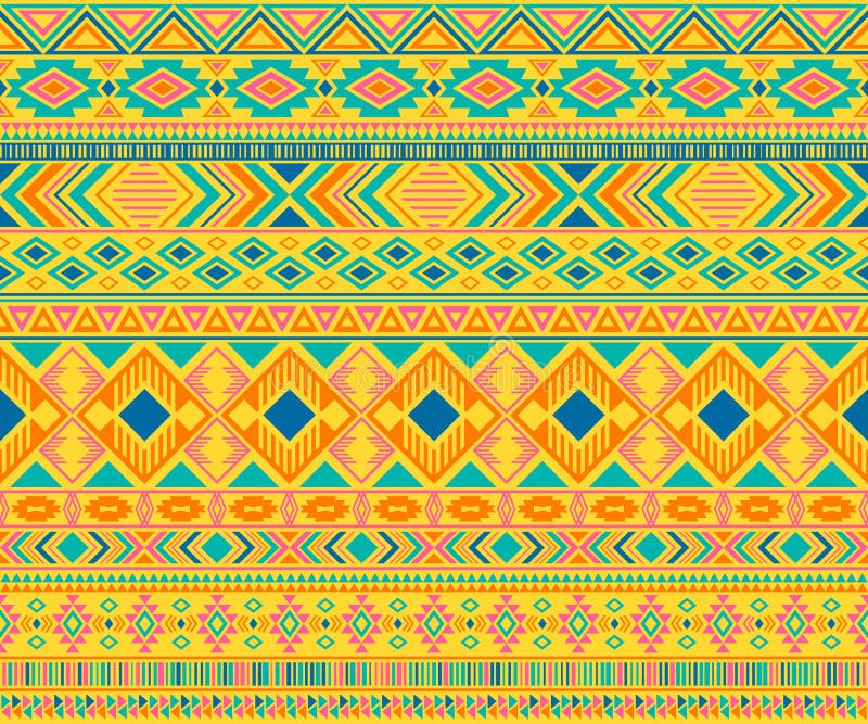 American Indian Pattern Tribal Ethnic Motifs Geometric Vector ...