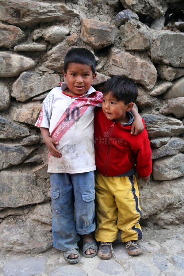 Peruvian brothers royalty free stock images