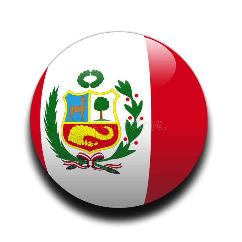 Peruvian flag stock illustration. Illustration of symbol - 65203