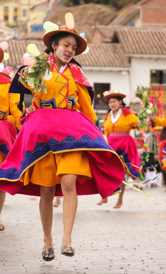 A Peruvian Woman at a festival stock photography A Peruvian Woman at a festival stock photography