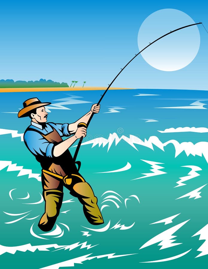 Pesca de ressaca do pescador
