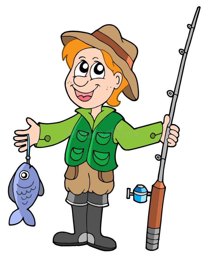 Pescador con la barra