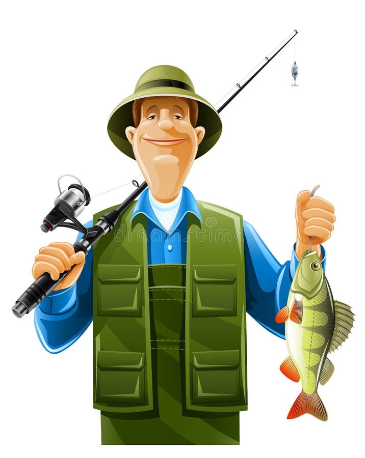Pescador con los pescados