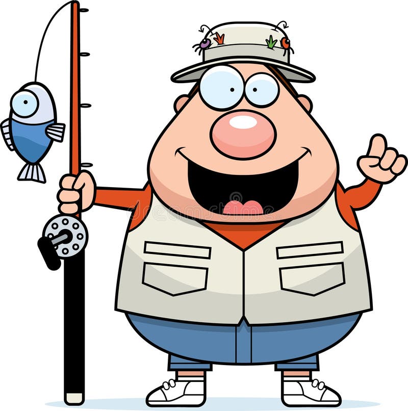 Pescador Idea de la historieta stock de ilustración Pescador Idea de la historieta stock de ilustración