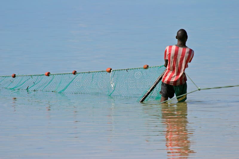 Pescador moçambicano imagem de stock Pescador moçambicano imagem de stock