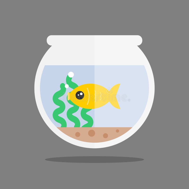 Pescados en un acuario Estilo plano moderno libre illustration Pescados en un acuario Estilo plano moderno libre illustration